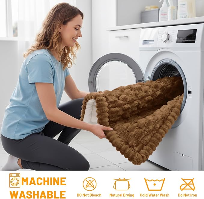 Smiry Non Slip Couch Covers for Dogs, Scratch Resistant Pet Sofa Protector | Machine Washable Soft Fuzzy Thick Furniture Cover for Sofa Loveseat Sectional Large Dogs, Chocolate, 27.6" x 70.9" - Image 8