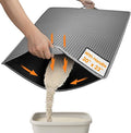 Conlun Cat litter Mat 30"x22", Large Honeycomb Double Layer Waterproof Trapping Waste for Kitty Litter Box, Easy Clean Non-Slip Cat Matt on Floor, Gray by Conlun