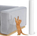 Cat Scratch Furniture Protector, Clear Flexible Plastic Adhesive Cover, Single Side Sticky Sofa Couch Guard, 7.87 x 196.8 Inches by Unknown