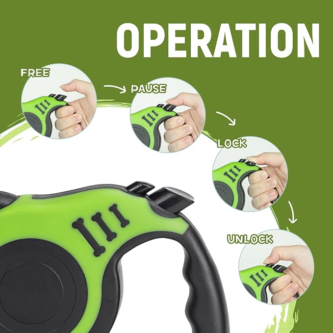 Retractable Dog Leash Automatic Telescopic Tractor Dog Tape | Pet Tape 10/16 FT Durable and Convenient, with Non-Slip Handle, Suitable for Small and Medium-Sized Dogs - Image 3