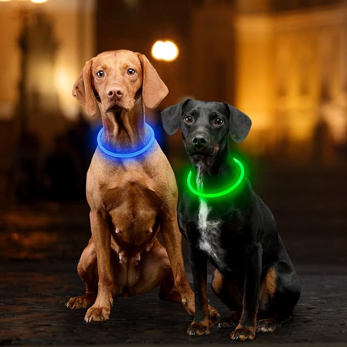 Light Up Dog Collar, USB Rechargeable, LED, Green | Cuttable TPU, Waterproof, Night Walking, Night Safety, Glow in the Dark, Small Medium Large Dogs, Camping, Outdoor - Image 6