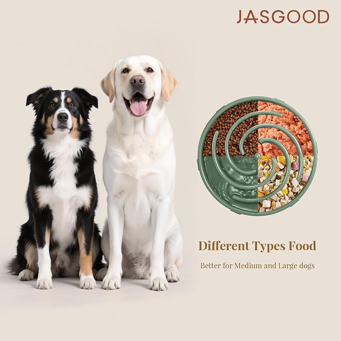 JASGOOD Slow Feeder Dogs Bowl for Large Medium Dogs,Anti-Gulping Pet Slower Food Feeding Bowls - Image 4