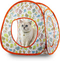 Andiker Cat Tent, 3 Holes Safe and Strong Cute Cats Tunnel Collapsible Easy to Carry Cat House for Indoor Cats Kittens Hiding Playing Training Sleeping (Tent Bird) by Andiker-ServingforYou