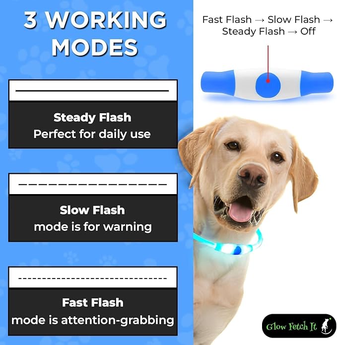 (2 Pack) 360 LED Light Up Dog Collar Rechargeable 3 Modes Pet Safety Lights Necklace for Night Walking TPU Reusable Universal Adjustable Cut to Fit Small, Med, Large (2 Pack Red+Green) - Image 3