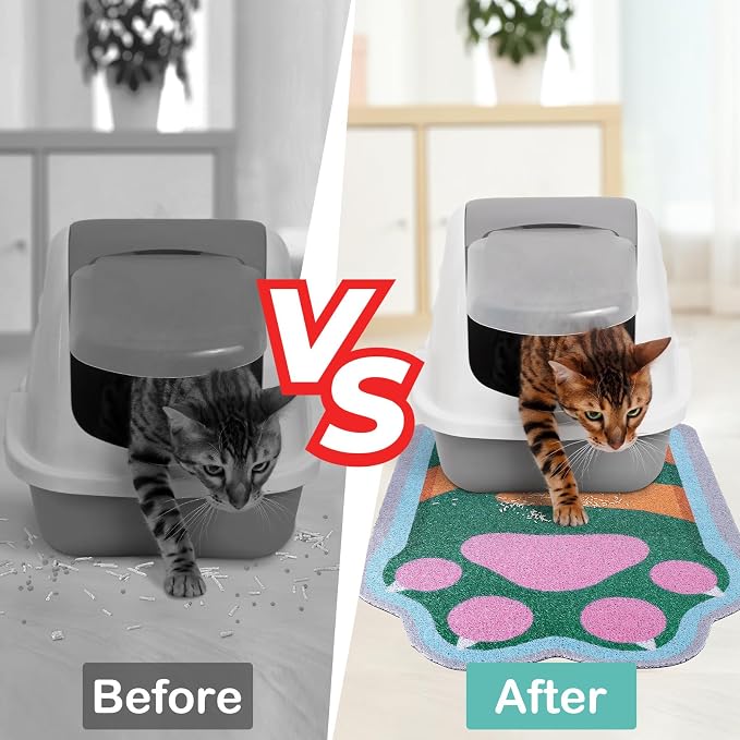 Unicorn Catcher Large Cat Litter Mat, 33.5"x22.4" Litter Trapping Mat | Kitty Litter Mat With Soft PVC Loop Mesh And Non-Slip Backing For Easy-Clean Floor Protection And Home Decor - Image 3