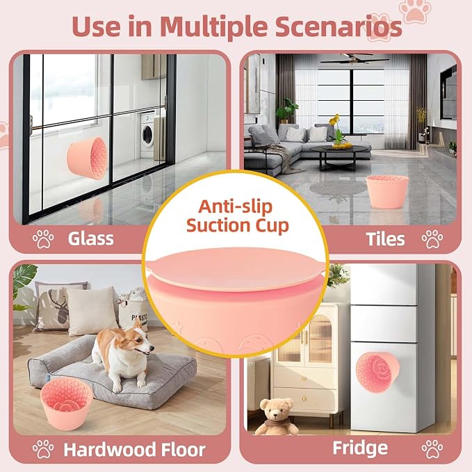 Dog Lick Bowl, Non-Slip Freeze Slow Feeder Small Medium, 1.6 Cup | Anxiety Relief & Distraction, Enrichment, Puzzle Feeder, BPA-Free Silicone, Dishwasher & Microwave Safe, for Dogs - Image 5