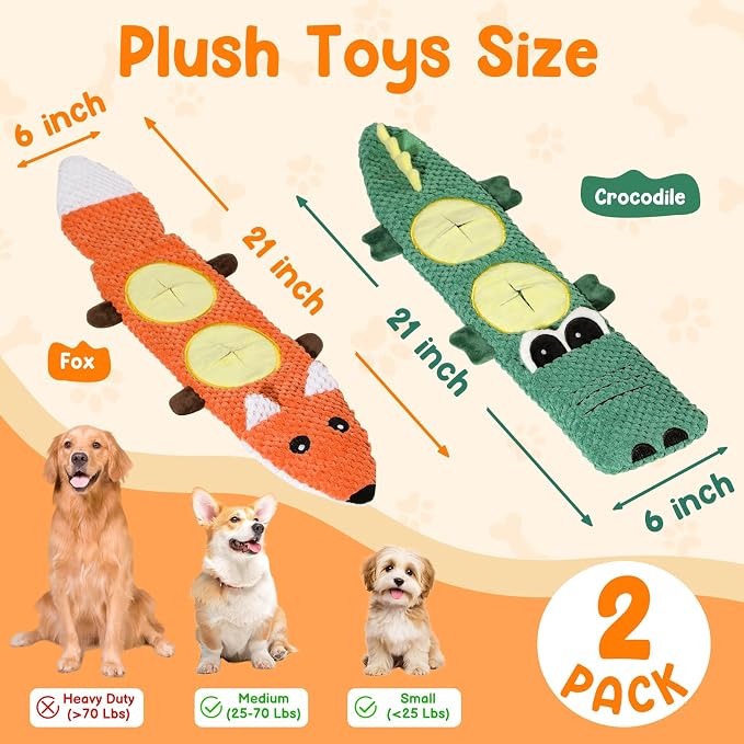 2-Pack Aggressive Chewer Toy, Squeaker & Puzzle, No Stuffing - Image 2