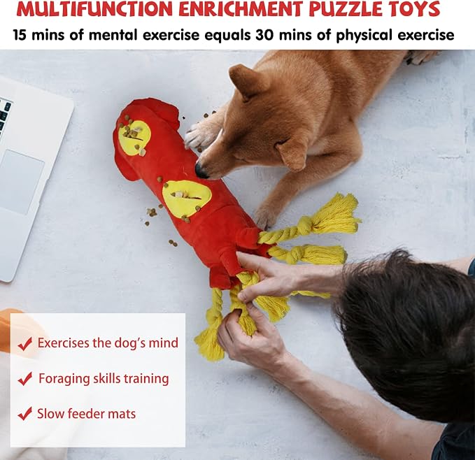 lilfrd Water Bottle Octopus Dog Toy, Squeaky Rope Stuffless Toys for Dogs | Durable Chew, Boredom Relief, Suitable for Small Medium Large Dogs - Image 5
