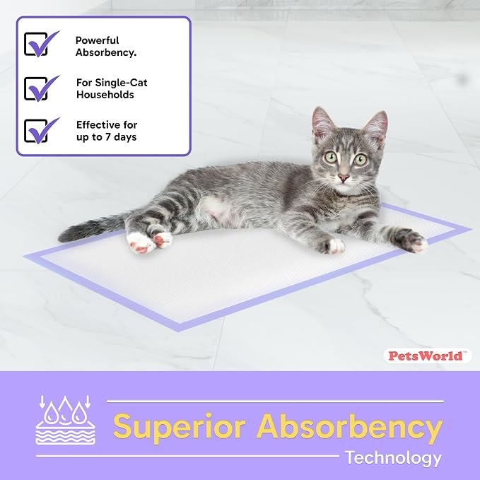 PetsWorld Universal Fit Cat Pad Refills for Litter Box, Fresh Scent, Odor Control, Pack of 400 - Image 5