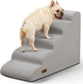 Aodisman Dog Stairs for High Bed,5-Step Pet Ramp for Small Dogs and Cats | 22.2" H Dog Steps for Bed with High-Density Foam, Help Olders,Short-Legged Dogs,Puppy and Cats Get on Beds Easily,Light Grey by AODISMAN