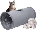 Cat Tunnel, Durable Suede Collapsible Cat Play Tube Toys with Play Ball, Indoor Cat Tunnel for Cat, Puppy, Kitty, Kitten, Rabbit (Small) by TiLanmiy