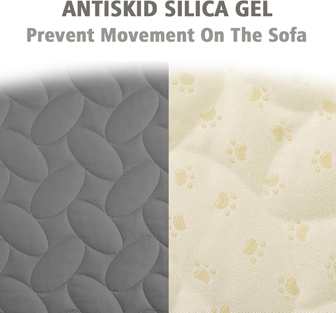 Ameritex Waterproof Pet Bed Cover Anti-Slip Dog Bed Blanket for Sofa and Furniture Waterproof New Pattern Design (Lightgrey, 30x53 Inch (Pack of 1)) - Image 4