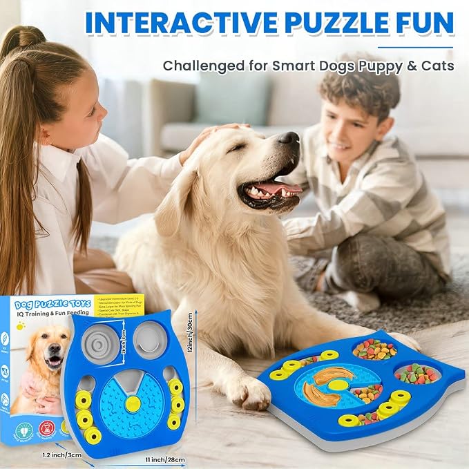 Joansan Dog Puzzle Toy, Enrichment Toy Treat Dispenser for IQ Stimulation | Lick-mat, Food Reward Puzzle Game Keeps Dogs Busy, Mental Stimulation to Reduce Anxiety for Puppies Dogs Cats - Image 5