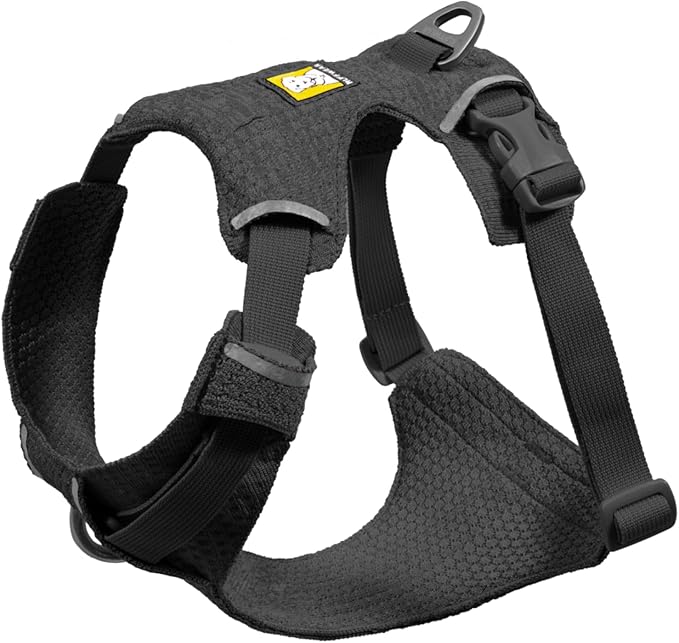 Ruffwear, Front Range Flex Dog Harness, Engineered Knit Construction for Ultimate Fit and Mobility, Lightweight Flexible Everyday Harness with Dual Leash Clips, Basalt Gray, Medium by RuffwearInc
