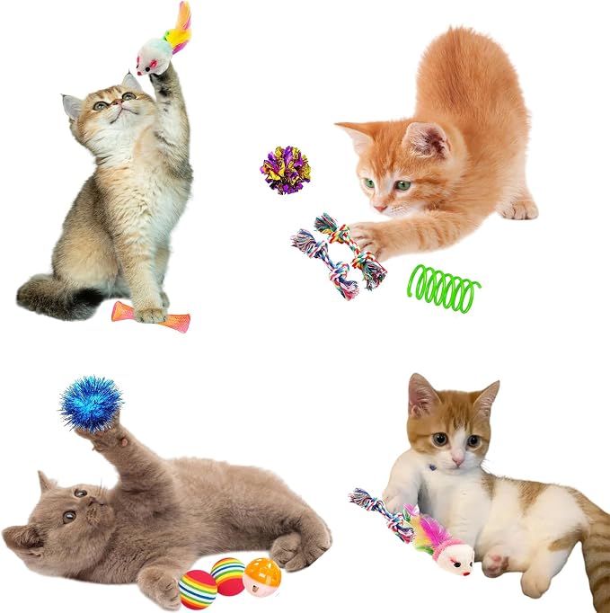 46 PCS Cat Toys for Indoor Cats, Kitten Toys with Mint Catnip for Kittens | Relieves cat boredom; reduces destructive behavior; safe material; various interactive styles; stimulates hunting instinct - Image 9