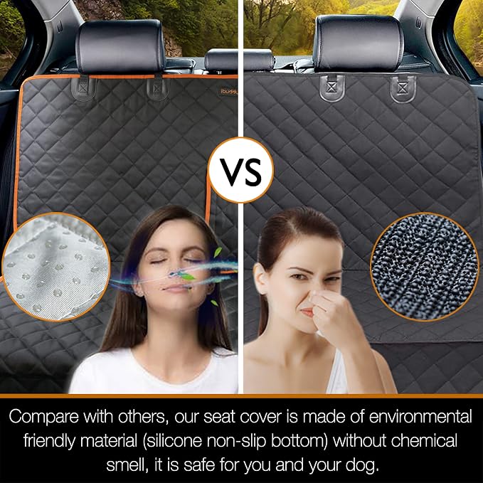 Truck Seat Cover for Dogs, 60 Inch Waterproof Nylon Oxford Back Seat Protector for Ford F150 F250 Ram 1500 Silverado GMC Sierra Tundra, No Chemical Odor, Stain Resistant, Velcro Opening - Image 2