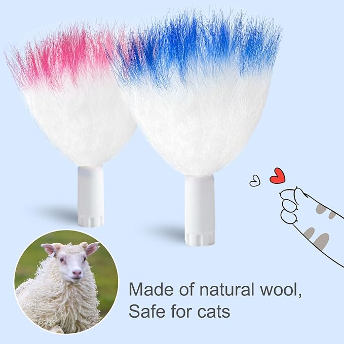ORSDA 12Pcs Feathers Replacement and Soft Furry Accessories ONLY Fits Cat Toys, Interactive Toys for Indoor Cats-NOT fits for Other Brand Toys - Image 3