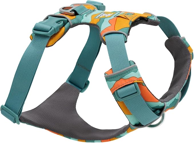 Ruffwear, Front Range Dog Harness, Reflective Soft Padded Everyday Harness with Dual Leash Clips, Adjustable and Lightweight Fit for Training or Walking for All Dogs, Spring Mountains, Large/X-Large by RuffwearInc