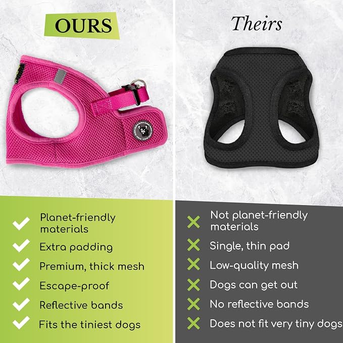 EcoBark Step in Dog Harness, Reflective Soft Padded Mesh Vest, XXS & XS | Eco Friendly Comfort Secure Halter, No Pull Adjustable Pet Vest, No Choke Puppy, Ultra Padded Harnesses, Small & Medium Dogs - Image 7