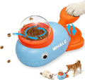 Whale-Shaped Dog Treat Dispenser - Interactive Dog Toys for Mental Stimulation, Slow Feeder Puzzle Toy for Small Medium Dogs & Cats, IQ Training Food Dispenser to Reduce Bloating & Boredom (Blue) by Petayouj