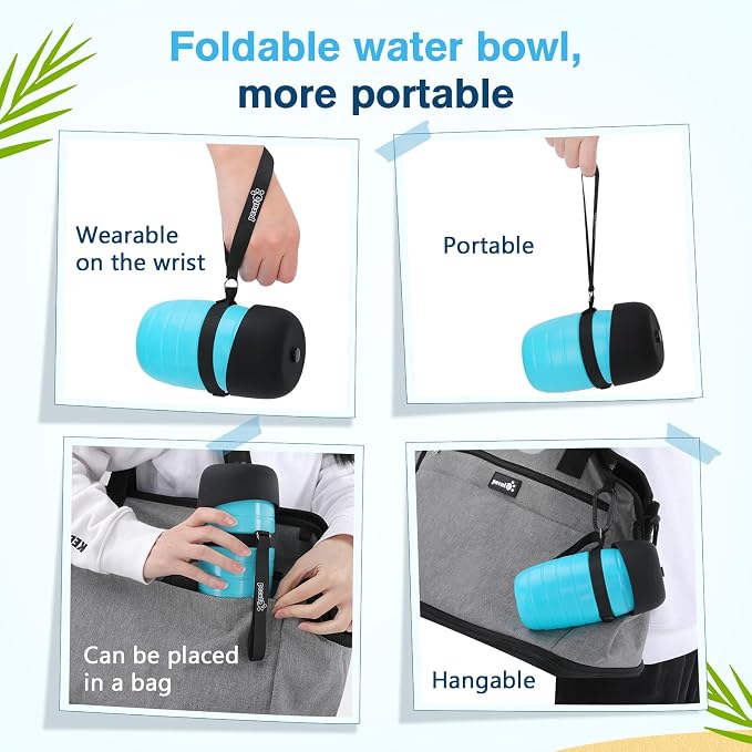 Pecute Portable Dog Water Bottle 29oz, Pet Walking Water Bottle | Dog Travel Water Bottle, Leakproof, Lightweight Dog Water Bottle Dispenser for Outdoor Walks Trips Hikes Travels - Image 8