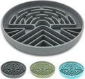Lesipee Slow Feeder Dog Bowl for Large & Small Dogs, Anti Choking Puzzle Dog Food Bowl with Non-Slip Base, Interactive Pet Slow Eating Tool, Silicone Cat Feeding Mat for Puppies & Cats(Grey) by Lesipee