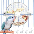 BNOSDM Bird Foraging Toy Creative Feeder Systems with Seed Food Rotating Wheel for Enrichment & Training Parrot Puzzle Toys Ideal for Small and Medium Cockatiel Parakeet ConureWhite by BNOSDM