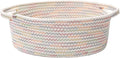 JMvicyroam Small Woven Basket, Empty Gift Basket, Colorful/1 Pack | Small Gift Basket, Cotton Rope, 12 x 8 x 48 in, Handles, Includes Ribbon and Bag, Birthday Gift Basket by JMvicyroam