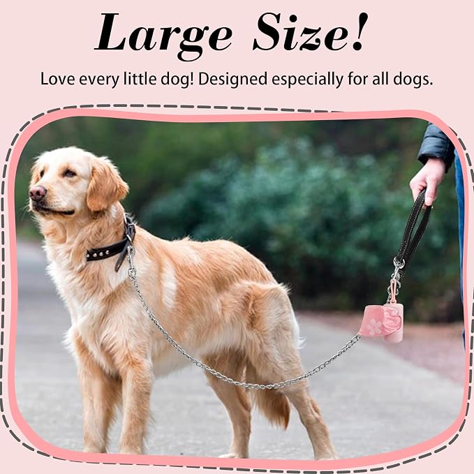 Cherry Blossom Scented Dog Poop Bags - 24 Rolls 360 counts | Leak Proof Extra Large 13x9 Inch Pink Dog poop bags rolls with Dispensers, Fragrance Bags for Dogs Walking and Cat Litter - Image 5