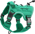 Heavy-Duty Tactical Dog Harness for Large Dogs, No Pull Adjustable Reflective Pet Vest with Molle System, K9 Military-Grade Control for Service Training, Outdoor & 10+ Breeds, Turquoise, Small by Bruvoalon