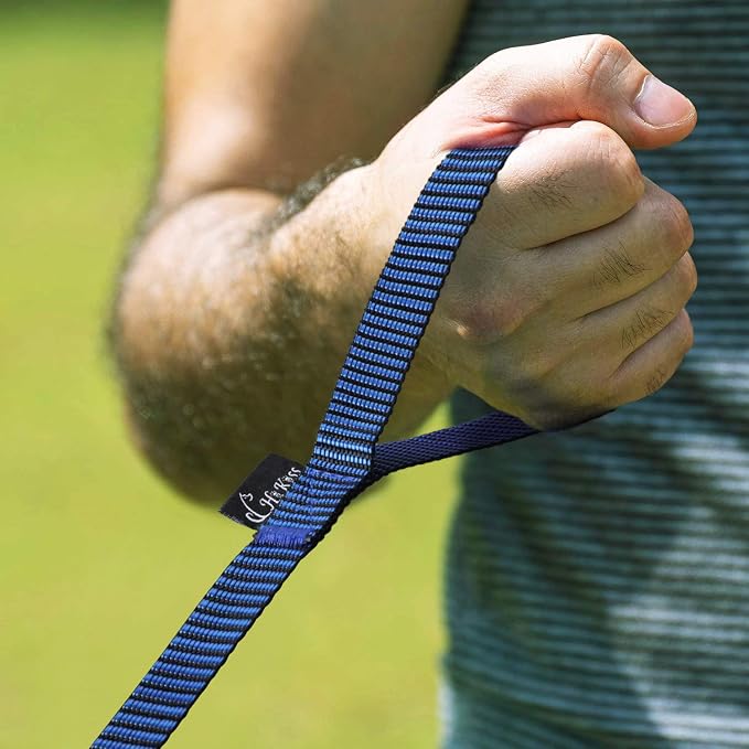 Hi Kiss Dog/Puppy Obedience Recall Training Agility Lead - 15ft 20ft 30ft 50ft 100ft Training Leash - Great for Training, Play, Camping, or Backyard(20ft,Black_Blue) - Image 2