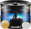 DEEIPET 2.2L/74oz Bubbling Cat Water Fountain, 360° Drinking Area, 24H Oxygen-Rich Flow, Replaceable Pump & BPA-Free ABS, LED Auto Shut-Off Pump, Ultra Quiet USB Adapter, for Cats & Small Dogs by DEEIPET