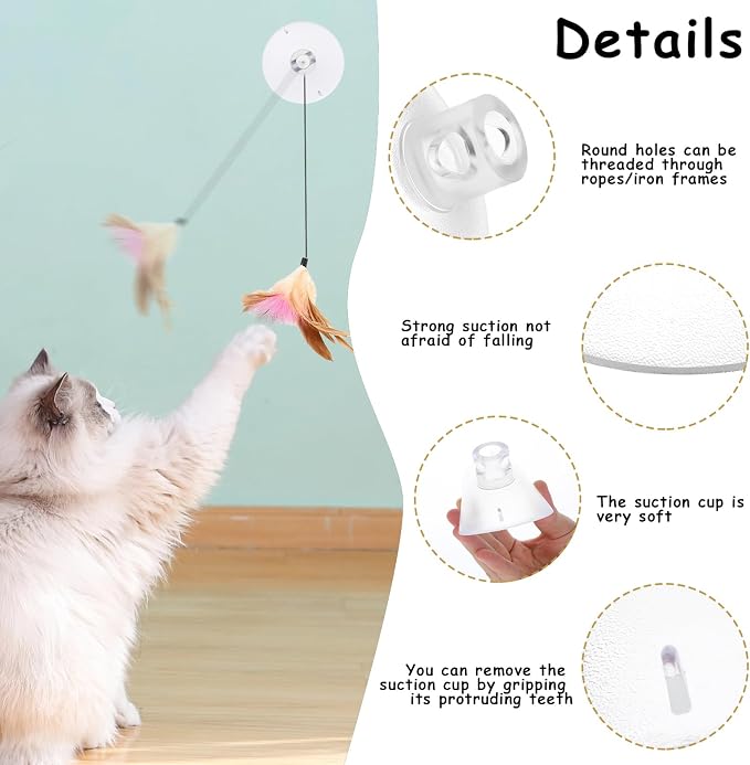 4 PCS Window Perch Suction Cup Large Replacement Clear PVC Sucker Pads Powerful Suction Cups for Cat Window Bed Seat Hammocks - Image 3