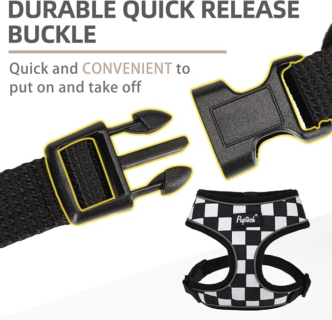 PUPTECK Small Dog Harness and Leash Set No Pull for XS XXS Sized Dogs Puppy | Escape Proof No Choke Pet Cat Adjustable Soft Padded Walking Vest - Image 4