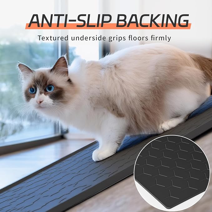 Bulkniu Silicone XL Cat Litter Mat, 28"X40", Raised Edge Waterproof, Black | Litter Trapping & Recycling, Easy to Clean, Non-Slip, Durable Safe & Odorless, Paw Friendly - Image 6