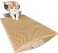 24''x 14.9''Inch Cat Litter Trapping Mat, Double Layer Waterproof Proof Litter Box mat, Non-Slip Design, Reduces Litter Scatter, Easy to Clean, Beige Cat Litter Mat by Unknown