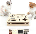 Cat Scratch Puzzle Enrichment Box, Large Solid Wood with Sandpaper Inside | Cat Nail File Enrichment Box with Sandpaper Inside, Cat Nail File Box Stress Free Alternative to Clippers and Grinders by Unknown