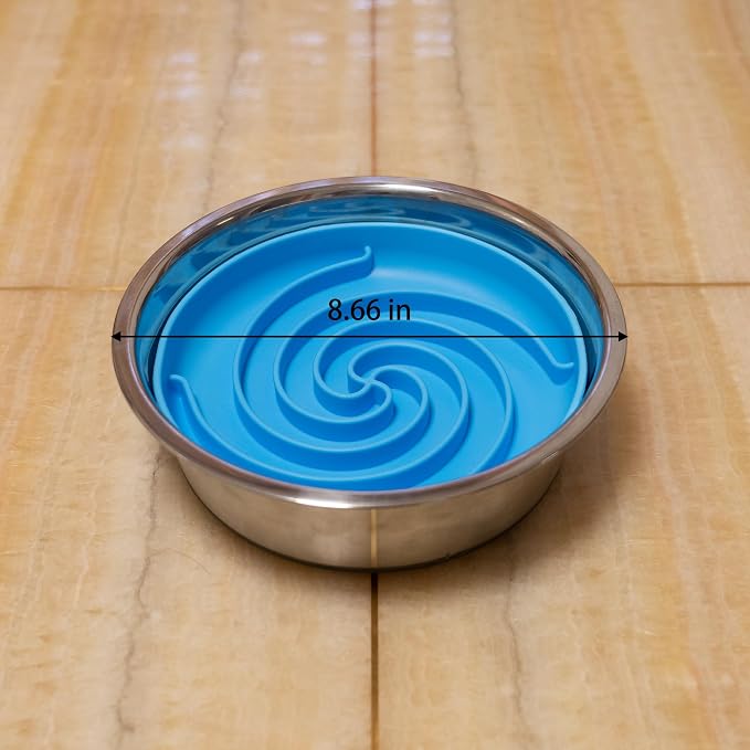 Bifeaw Slow Feeder Dog Bowls, Dishwasher Microwave Safe Silicone Puppy Puzzle Bowl with Non-Slip Design for Eating (Sky Blue) - Image 5