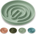 OHMO Slow Feeder Dog Bowl, 7.3" Lick Mat for Dogs, Infinite, Sage Green | Cat Slow Feeder Bowl, Anti Choking, Enrichment Toys, Easy Clean BPA-Free Silicone Feeding Bowl, Boredom and Anxiety Reducer by OHMO