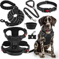 LOBEVE No Pull Dog Harness, Collar & Leash Set with Travel Accessories | Includes Dog Seat Belt, Collapsible Bowls & Poop Bag Dispenser. Ideal for Training, Walking, Hiking. Fits Small to Large Dogs by Lovebegetslove