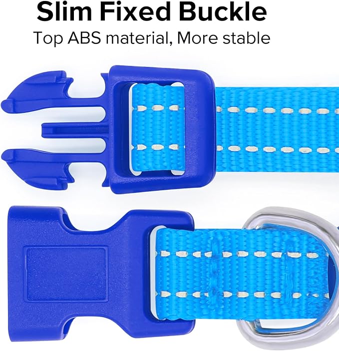 Light up Dog Collar for Small Dog,Vizpet XS Adjustable Size Nylon Collar USB Rechargeable Bright Safety Pet Collar for Cats Dogs (Blue) - Image 5