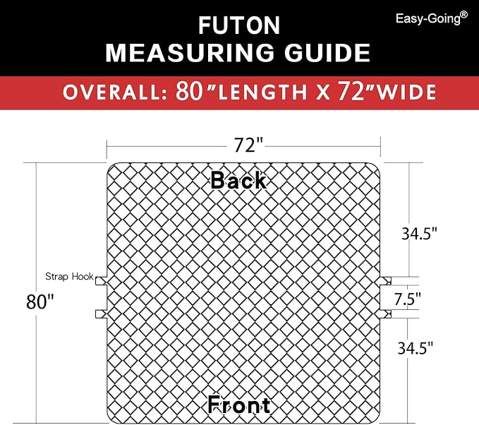 Easy-Going Reversible Couch Cover, Large Futon Sofa, Green/Christmas Red | Machine Washable Slipcover For Dogs, Water Resistant Furniture Mat For Living Room, Non-Slip Sofa Cover, Pet Friendly - Image 6