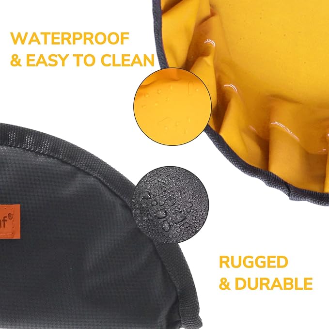 LumoLeaf Collapsible Dog Travel Bowl, 2 Packs Large 68oz/80oz Lightweight Foldable Bowl, Water and Food Bowls for Pets Dogs with Zipper (8+10 Cups) - Image 5