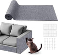 Cat Scratch Furniture Protector for Couch, Wall & Door Guard, Trimmable Self-Adhesive Scratch Pad, DIY Climbing Mat, Deterrent, Scratching Post Replacement (78.7''x15.8'', Light Gray) by pawstrip