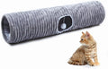 Luxurious Cat Tunnel,43" Straight Cat Tunnel Bed with Balls,Cat Toys for Indoor Cats,Collapsible Peekaboo Cat Cave for Kitten Toys (Gray Stripe) by FORMYCATIE