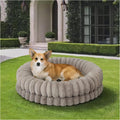 BALANCE Luxury Donut Dog Bed, 30 Inches Round Dog Bed Medium Size Dogs Washable, Orthopedic Calming Dogs Bed for Pets with Anti-Slip Bottom, Oatmeal by BalancePet