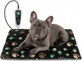 Puppy Heating Pad 28x18 in with Smart Thermostat Switch and Power Line Protection Tube,Obtained MET and UL Dual Certification,Waterproof Pet Heating Pad for Dogs with Plush Fabric Cover-Black by Afullrangeofservicesforyourpet