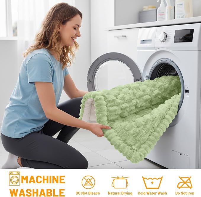 Smiry Non Slip Couch Covers for Dogs, Scratch Resistant Pet Sofa Protector | Machine Washable Soft Fuzzy Thick Furniture Cover for Sofa Loveseat Sectional Large Dogs, Sage Green, 27.6" x 47" - Image 8
