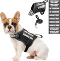 Service Dog Vest Harness and Leash Set+10 Patches,No Pull&Easy Walk Reflective Dog Harness with Soft Padded Handle for Training/Everyday,Fit Small/Medium/Large/Extra-Large Dogs (Black S) | No Pull&Adjustable Reflective Dog Harness Small Sized,Dog Leash... by MOOGROUPETSFRIEND