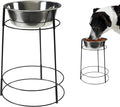 SPOT Hi Rise Single Diner Elevated Dog Feeder, 2qt Stainless Steel Bowl, Durable Wire Stand, Hygienic, Easy to Clean, Promotes Proper Posture for Tall Pets, Ideal for Medium and Large Breeds, 14.25in by SPOT